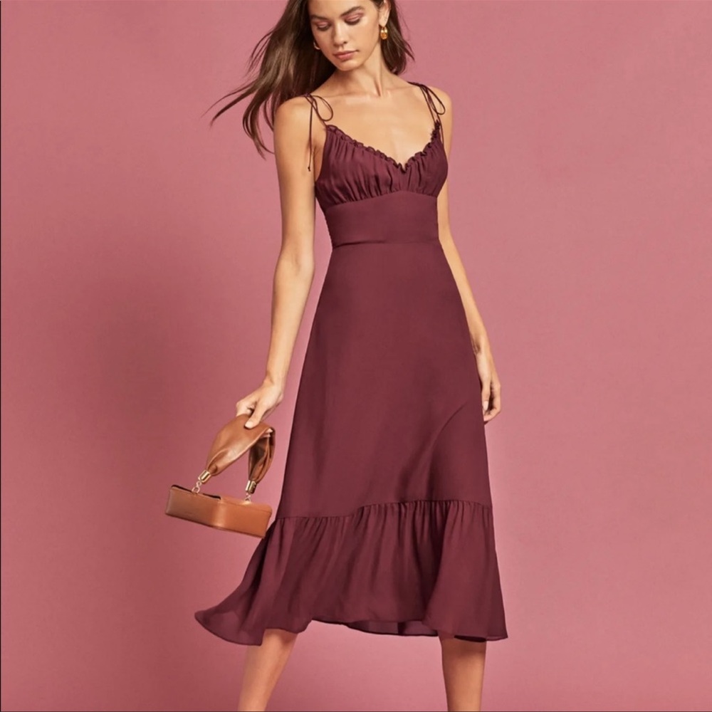 Reformation Embry plum dress - never worn